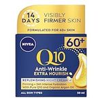 NIVEA Q10 Power 60 + Skin Anti-Wrinkle + Replenishing Night Cream (50 ml), Powerful Anti Ageing Cream, Night-Time Moisturiser for Women with Coenzyme Q10, Night Face Cream