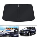 KUST Windshield Sun Shade for 2019-2023 2024 BMW X5 Window Shade Sun Visor Protector Foldable Blocks UV Rays Keep Your Car Cooler