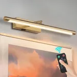 Kiloeye Picture Lights Battery Operated with Remote, Rechargeable Picture Lights for Wall Brightness Dimmable Sticker/Screw Installation, Art Light for Gallery, Artwork (Golden, 16‘’)