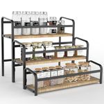 Spice Rack Organizer for Countertop, 3-Tier Spice Storage Holder with Magnetic Connetion for Kitchen, Durable Syrub Rack with Fall Protection,Versatile Display Rack for Wine Bottles,Cosmetics.