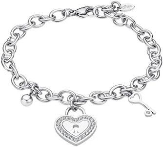 LOTUS Style Bracelet LS2188-2/1 Bliss Acier Inoxydable 316l Coeur 210.00 mm Femme, Taille Unique, Acier Inoxydable, Pas de gemme