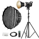 Godox SL60II-Bi LED Video Light 2800K-6500K Bi-Color Continuous Light with APP&Remote Control + PS60 Round softbox with Honeycomb Grid, Light Stand