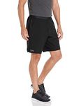 TYR Men's Athletic Performance Workout Lined Short 9", Black, Large