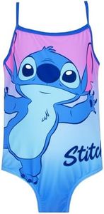 Disney Lilo and Stitch Maillot de Bain | Maillot de Bain Stitch | Maillot de Bain Piscine Fille | Bleu 9-10 Ans
