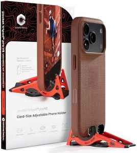 GEOMETRICAL Pocket Tripod PROv2 Universal Kit – Standard Fit Tripod for iPhone & Android, Adjustable Angles – Card-Size, Ultra-Compact Phone Tripod Stand for Photo & Video Creation – Magma Red