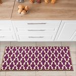 Ottomanson Glamour Collection Trellis Design Rubberback Runner Rug, 50 cm x 150 cm, Purple