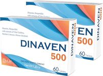 Dulàc - Diosmin Hesperidin Supplement Dinaven 500 120 Tablets, Hemorrhoids Treatment, Varicose Veins, Piles, Spider Veins, Swollen Feet and Legs, Heavy Legs, Lipedema Treatment