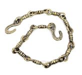 ESPLANADE Brass Chain with Hooks for Hanging Bell Diya Deepak Bells - Length 2 Feet (24" Inches) - Golden (‎Brass/Chain/2-Feet)