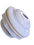 BlueWave Threaded Swimming Pool Wall Inlet with Check Nut & Gasket for Liner & FRP Pools 360 ​​Degree Rotatable