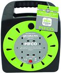 PIFCO 4 Way 25M Heavy Duty Extension Reel With Re-Settable Safety Cutout-13A 230-240V AC-PIF2071/Green Colour