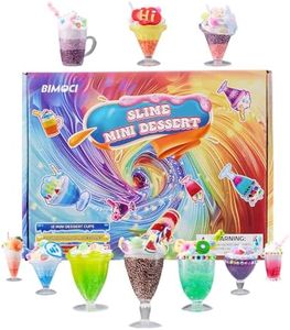 100+ Pcs Slime Dessert Cup Making Craft Kit for Girls Boys,Birthday Idea for Kids Age 4+,3 Primary Colors, Fun Party Gift,DIY Art,Mini Play Food