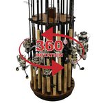 Rush Creek Creations Round Spinning 30 Fishing Rod Rack - No Tool Assembly