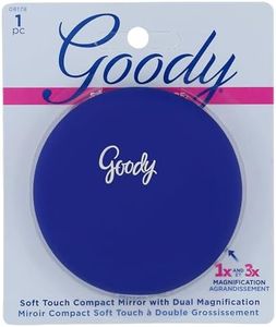 Goody 1937050 Soft Touch Compact Mirror with Dual Magnification, Assorted Colors