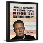 Chaka Chaundh – Framed Poster - Bill Gates, Mark Zuckerberg, Elon Musk, Jeff Bezos, Steve Jobs, Richard Branson, Warren Buffett & Jack Ma (Elon - Vintage - Set of 1)