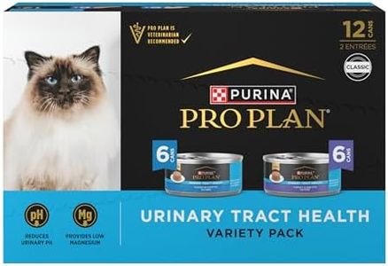 Purina Pro Plan Urinary Tract Health Pate Cat Food Variety Pack, Turkey and Giblets, and Ocean Whitefish Entrees - 5.5 Ounce (Pack of 12)