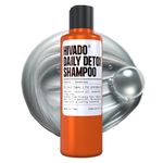 Hivado Daily Detox Shampoo for Men - Anti-Dandruff, Itchy & Flaky Scalp Relief - Fights Build-Up, Dirt, Oil, Hard Water - Tea Tree, Charcoal, Peppermint & Coconut Oil - Sulfate-Free, 250ml