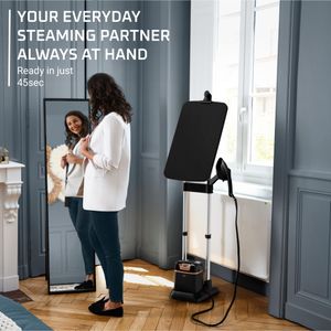 Rowenta IXEO Garment Steamer – Black, All-in-One Fabric Care