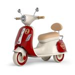 kidsROAR Electric Bike for Kids, Battery Operated Vintage Scooter for Girls and Boys with Music Wide Seat, Safe Bike for Kid, Ages 2-6 Years, Stylish & Fun Design (Red)