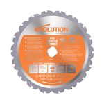 Evolution Power Tools R185TCT-20CS (Rage) Multi-Material TCT Blade Cuts Wood, Metal and Plastic, 185 mm