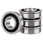 XiKe 4 Pack Flanged Ball Bearing ID 1/2" x OD 1-1/8", Lawn Mower, Wheelbarrows, Carts & Hand Trucks Wheel Hub for Suitable, Replacement for MTD, Honda, 12118 ＆ Rotary 324 Etc.