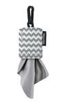 SPUDZ Classic | Microfiber Cloth Screen Cleaner and Lens Cleaner | Open Bottom | Gray Chevron | 6 x 6 Inches