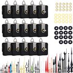 EMOON 15 Pieces Clock Mechanism Replacement Kit with 16 Pack Clock Hands, Silent Sweep Clock Motor Kit Battery Operated for Clock Repair DIY Replacement, Custom Clock