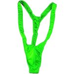 lylqmy Men's Mankini Swimsuit Thong Borat Style V Sling Stretch Sexy Underwear Suspender Bodysuit Strap Bodysuit (green)