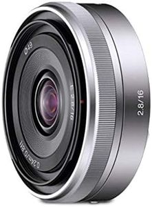 Sony SEL16F28 APS-C E-Mount 16mm F2.8 Lens, Black