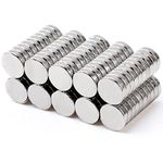 MIN CI 100 Pcs Strong Neodymium Magnets Disc, 8 x 2mm Small Magnets for Whiteboard, Mini Round Rare Earth Magnets for DIY Building Scientific Models Dry Erase Board Office Fridge Crafts