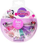 Disney Minnie Kids Hair Clips for Girls Snap Clips 8 Pack Multi Color Ages 3+