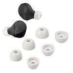 kwmobile Replacement Ear Tips Compatible with Jabra Elite 75t /65t / Active - Set of 6 - Memory Foam Eartips - Grey