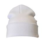 Beanie Hat Plain White Soft Comfortable Casual for Men Women Warm Knitted Winter Woolly Skully Ski Headwear