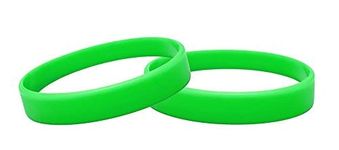 Silicone Wristbands Pack Of 10 Choice Of Colours (Green)