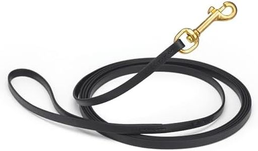 Viper Biothane K9 Working Dog Leash Waterproof Lead for Tracking Training Schutzhund Odor-Proof Long Line with Solid Brass Snap for Puppy Medium and Large Dogs, 33ft Black