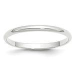 MARS CREATIONS 14K Wedding Band Dome Band Minimalist Wedding Ring for Women Classic Engagement Ring Dome Comfort Fit His and Her Matching Wedding Bands (Silver, 12)