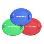 Slippery Racer Downhill Pro Saucer Disc Snow Sled (3 Pack)