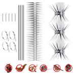 ZKKZOO Bird Spikes Stainless Steel Fence Spikes for Pigeons Raccoon Snakes Deterrent Spikes Defender for Outside (60inch)