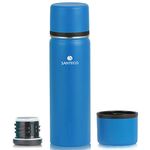 Santeco Vacuum Flask 1000ml - Stainless Steel Double Walled Vacuum Insulated Travel Coffee Flask, Water Bottle for 12hrs Hot/24hrs Cold Drinks-Blue