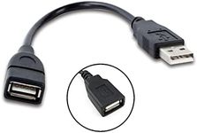 JR Joyreap USB 2.0 Extension Cable Lead A Male to A Female 18cm Short Adapter Power Cord USB Connection line Black