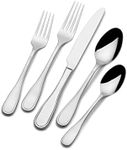 Fitz and Floyd Everyday Bistro Classic Silverware 45piece Service for Eight,Gray,5266453