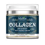 Mabox Collagen Cream - Anti Aging Face Moisturizer - Skin Care Cream for Face and Body with Retinol,Hyaluronic Acid, Coconut Oil and Jojoba Oil - Best Day and Night Cream(1.7 Fl. Oz)