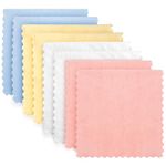 HOMEXCEL Baby Burp Cloths Washcloths 8 Pack,Extra Absorbent Soft Coral Fleece Burping Cloths for Baby Girl Boy, 20 x 10 Inch Large Hand Wash Cloths Gentle on Baby Sensitive Skin