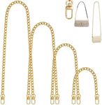 ZALIZR Gold Handbag Chain Straps - 4 Pack Replacement Purse Chains for Shoulder Handbags and Crossbody Bags, with Metal Buckles, 4 Sizes (40cm, 60cm, 80cm, 120cm)