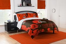 Northwest NFL Cleveland Browns Comforter and Sham Set, Full/Queen (86" x 86"), Hexagon