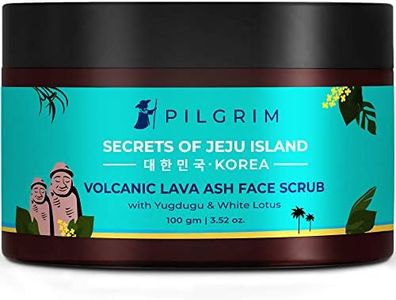 Pilgrim Face Scrub for De Tan, Exfoliation, Glowing Skin, Blackhead Removal, Dry, Oily, Combination Skin, Men and Women, Korean Beauty Secrets, 100g