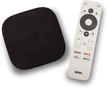 ONN Android TV 4K UHD Streaming Device with Voice Remote Control Google Assistant & High Speed HDMI Cable (100026240) Black