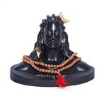 WC_Adiyogi Statue| Lord Shiva Idol for car Dashboard | Mahadev Idol Shiva Statue Items for Home Decor, Temple Puja Adiyogi Statue for Car with 4mm Rudraksha Mala