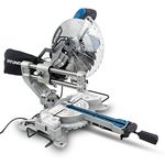 Hyundai 2000W Electric Sliding Power Mitre Saw with 255mm Blade, Laser Guide, Max. Cutting Height of 90mm & 0-45° Bevel, Vacuum Attachment Socket, 3m Cable, 3 Year Warranty