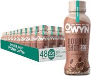 OWYN Only What You Need Double Shot Coffee Protein Shake, 180mg Caffeine, 20g Delicious Vegan Protein, Zero Sugar, Zero Net Carbs, Vanilla Latte, 12 Fl Oz (48 Pack)