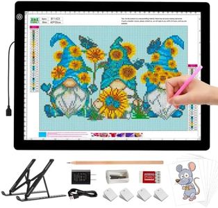 A3 LED Light Box for Tracing, elice Artist Drawing Lightbox Light Table Light Pad Light Copy Board, Up to 8000 Lux Super Bright Lightpad for Cricut Weeding Vinyl, Diamond Painting, Sketching (Black)